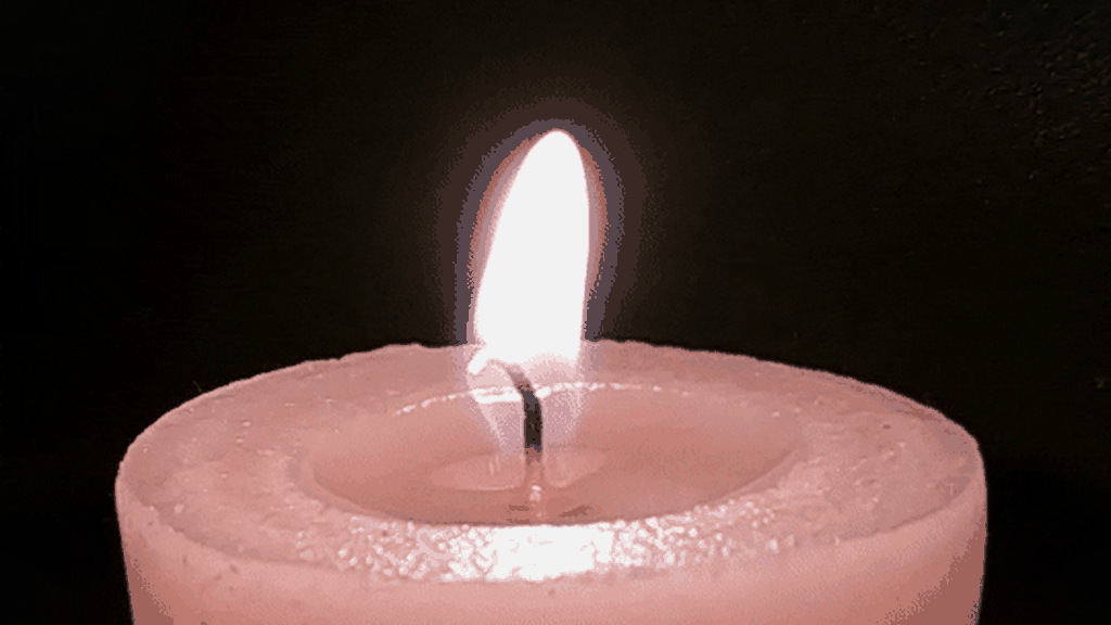 실제 촛불 불꽃의 명상용 고해상도 GIF